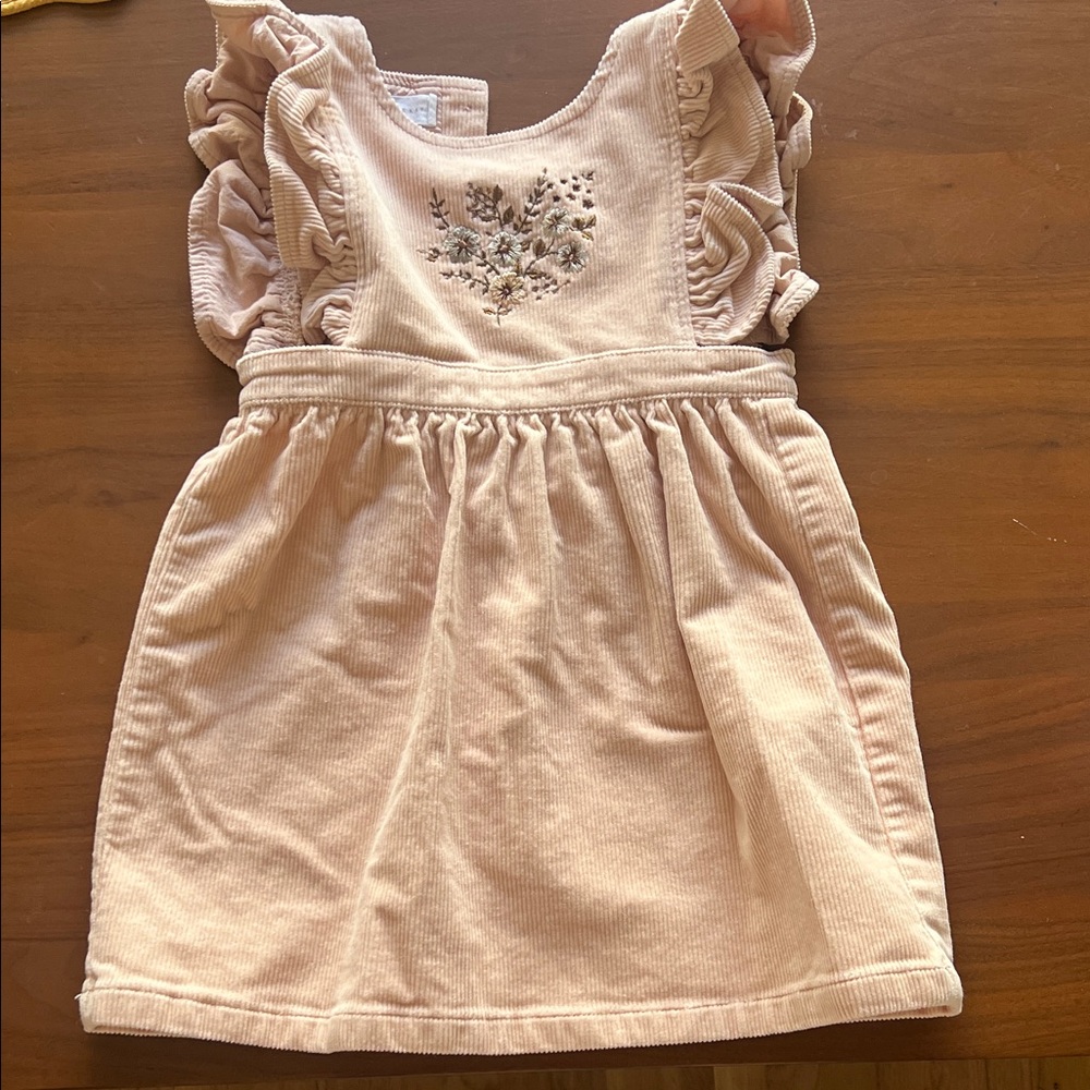 Jamie Kay Blush Embroidered Kids Dress